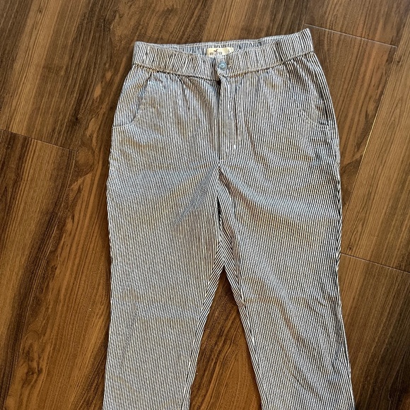 Hollister high waisted pin stripe pant (white and blue) size S - Picture 1 of 4
